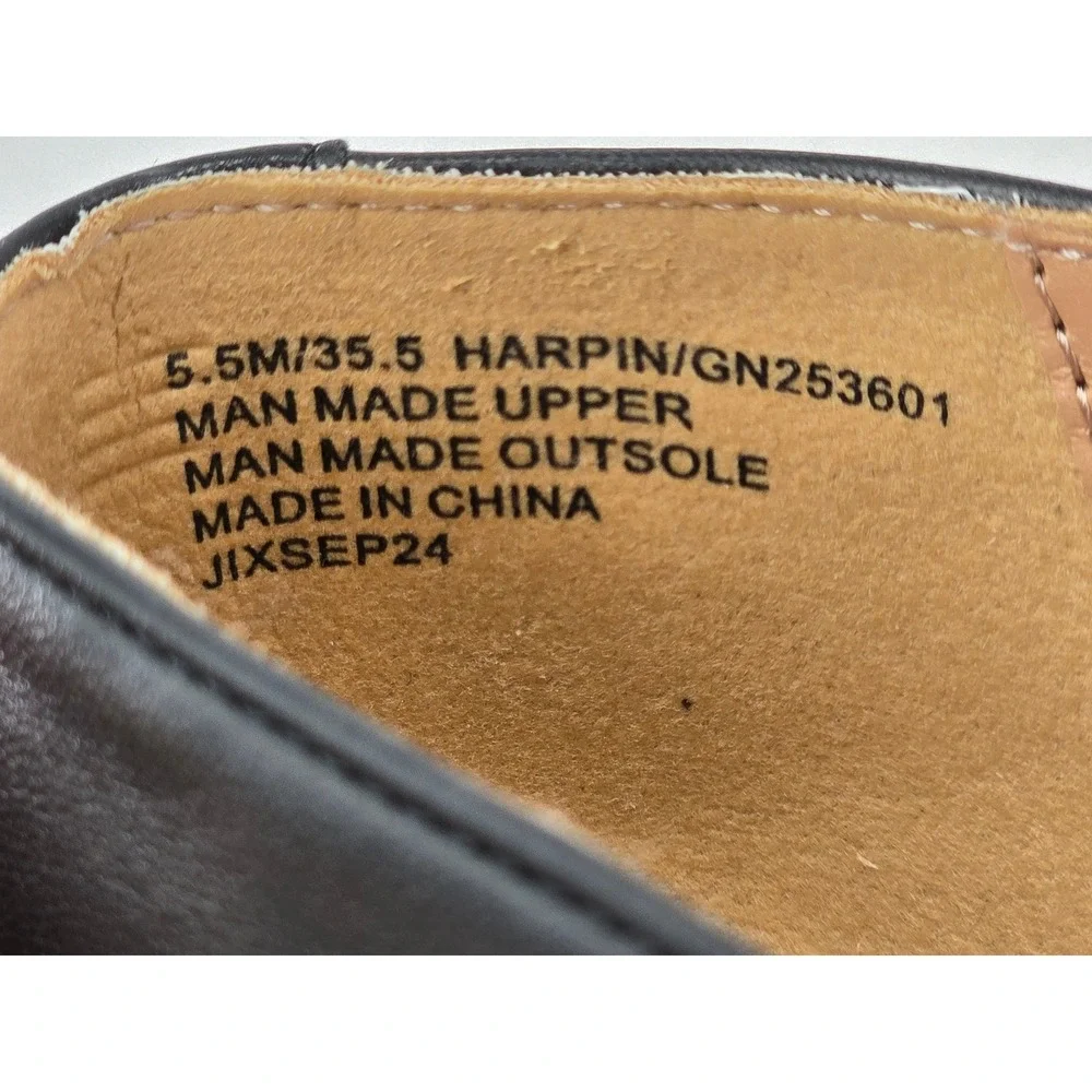 BCBGeneration Harpin Mary Jane Flats Womens 5.5 Black Square Toe Buckle - Exc